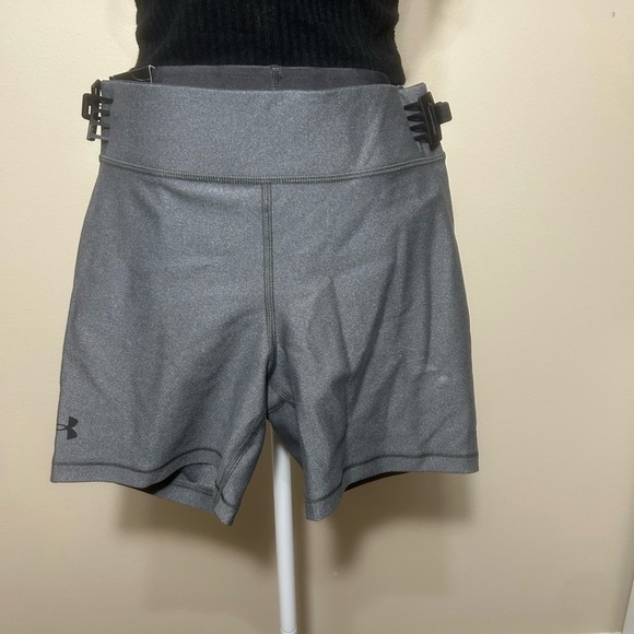 NWT Under Armour Bundle- 2 Women's Athletic Gray & Black Shorts - Picture 1 of 9